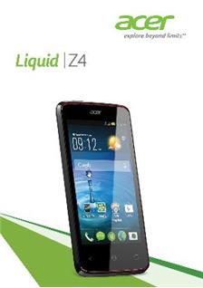 Acer Liquid Z4 manual. Smartphone Instructions.